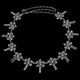 44" Rhinestone Diamante Silver Floral Waist Belts for Women Fashion Accessory
